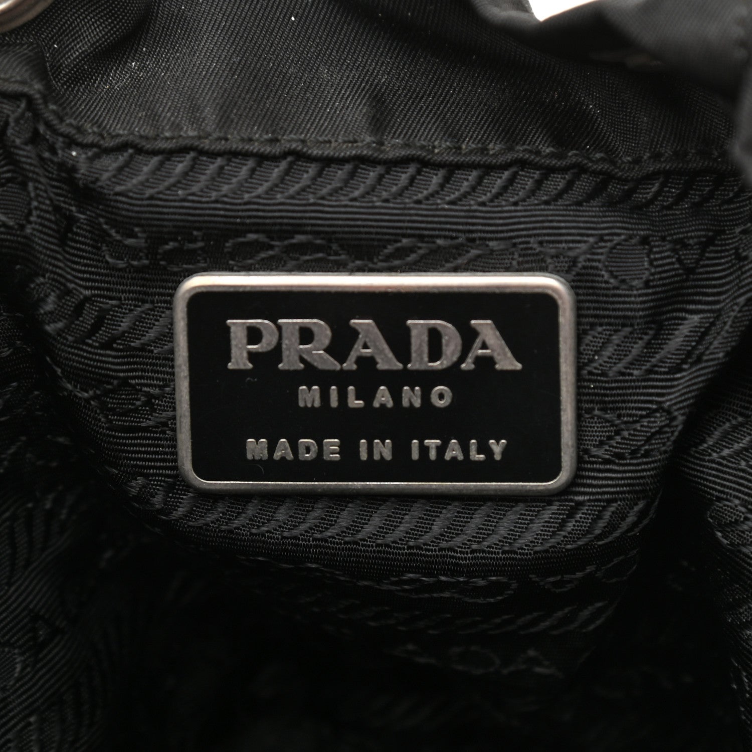 Prada Nylon Vela Mini Cinch Backpack Black 6 of 9