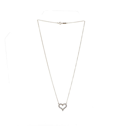 Tiffany 18K Yellow Gold Diamond Heart Pendant Necklace 3 of 5