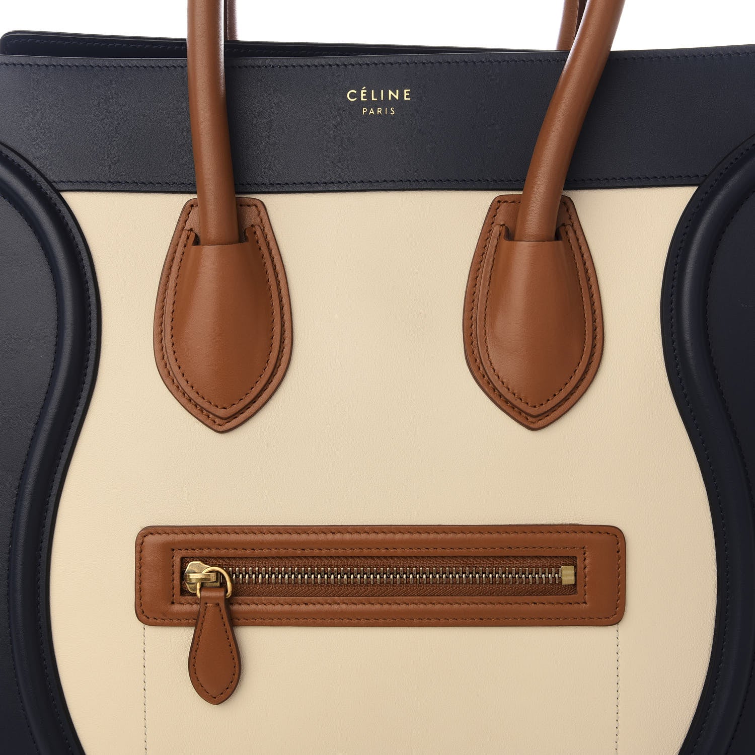 Celine Smooth Calfskin Mini Tri-Color Luggage Brown 9 of 9