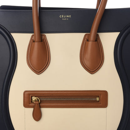 Celine Smooth Calfskin Mini Tri-Color Luggage Brown 9 of 9