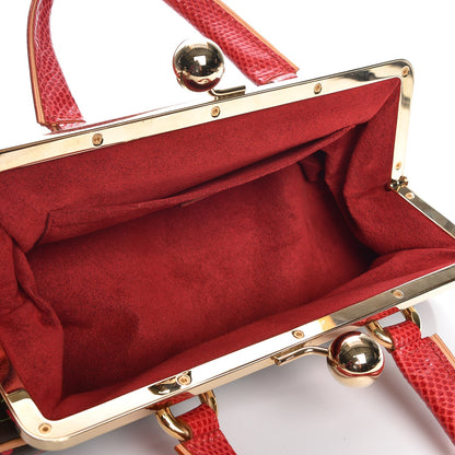 Louis Vuitton Monogram Cerises Lizard Sac Fermoir GM 7 of 7