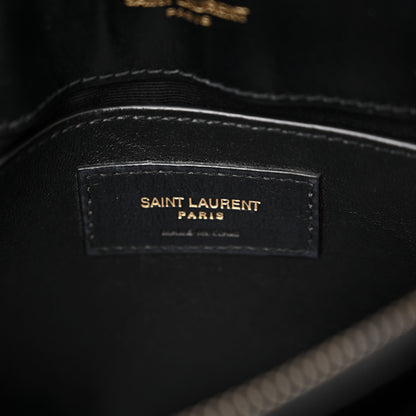 Saint Laurent Calfskin Y Quilted Monogram Small Loulou Chain Satchel Black 7 of 15