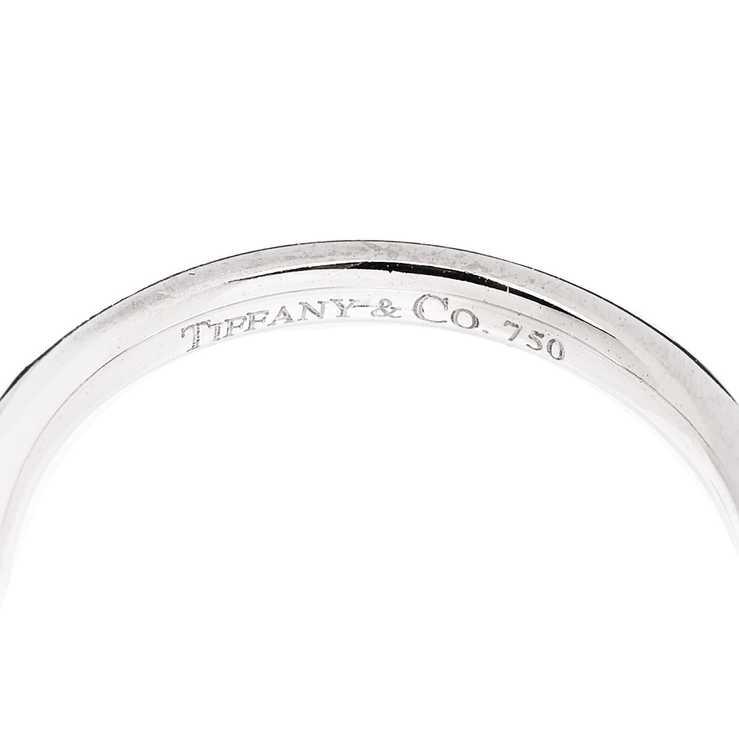 Tiffany 18K White Gold Diamond Elsa Peretti Wedding Band Ring 49 5 4 of 5