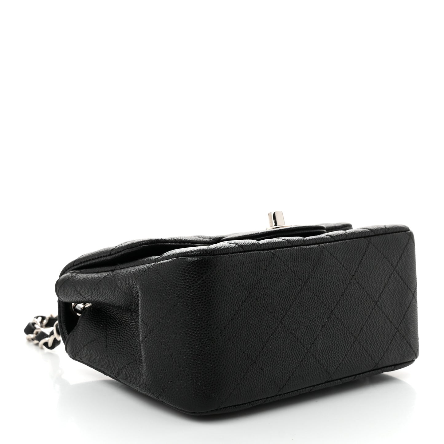 Caviar Quilted Mini Square Flap Black