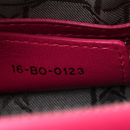 Christian Dior Lambskin Cannage Medium Lady Dior Fuchsia 7 of 14