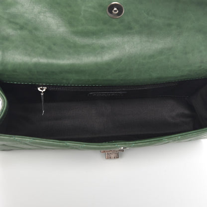 Chanel Washed Lambskin Jumbo Take Away Flap Green 9 of 21