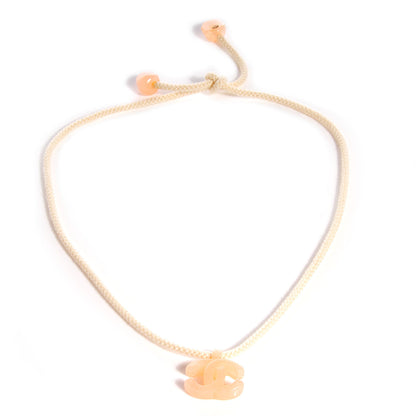 Chanel Resin CC Rope Necklace Peach 3 of 5