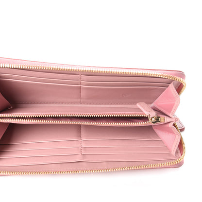 MCM Visetos Large Zip Around Wallet Pink 5 of 15