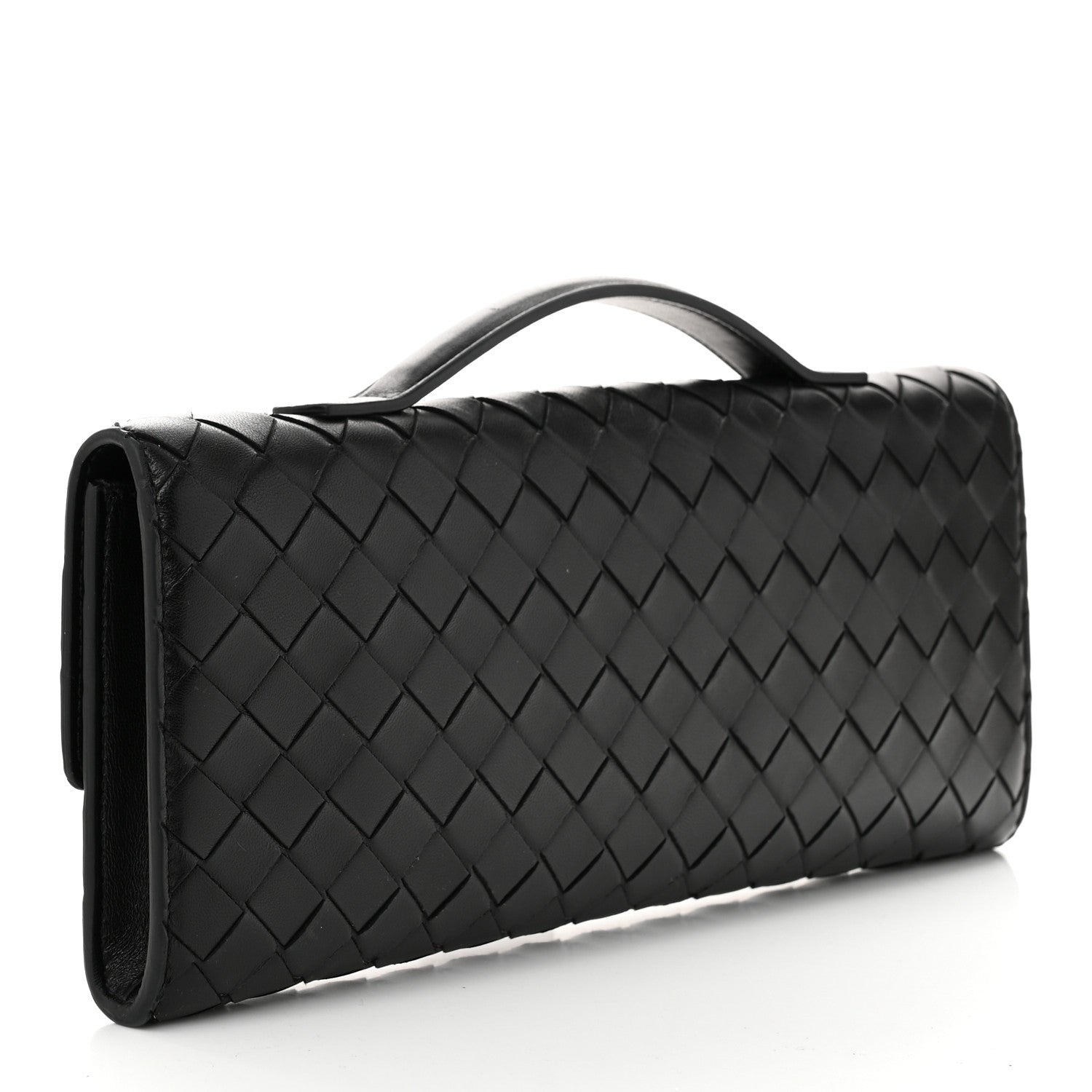 Bottega Veneta Nappa Intrecciato Long Andiamo Top Handle Clutch Black 3 of 9