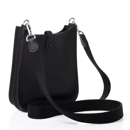 Hermes Taurillon Clemence Evelyne TPM Black 2 of 4