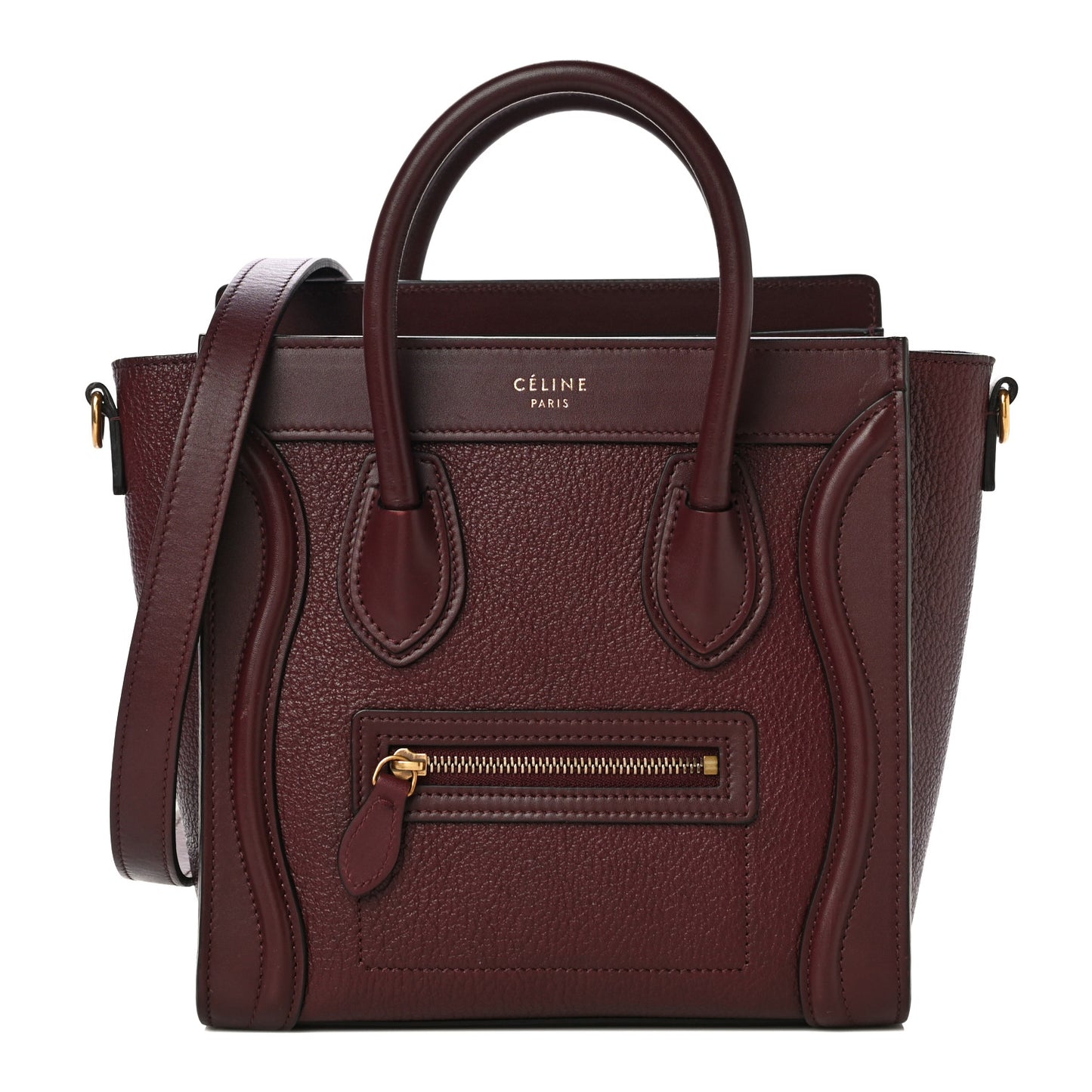 Goatskin Nano Luggage Burgundy