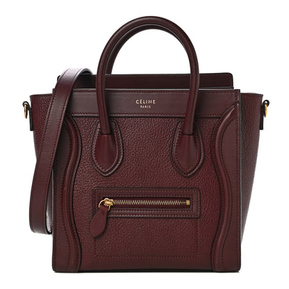 Celine Goatskin Nano Luggage Burgundy 1 of 13