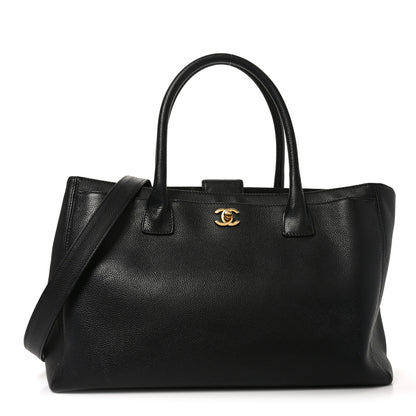 Chanel Calfskin Cerf Executive Shopper Tote Black 1 of 10
