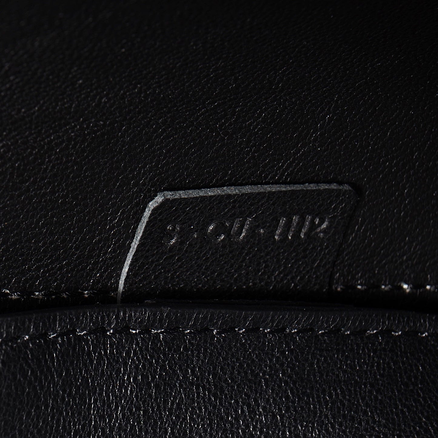 Textured Calfskin Large Edge Shoulder Bag Black