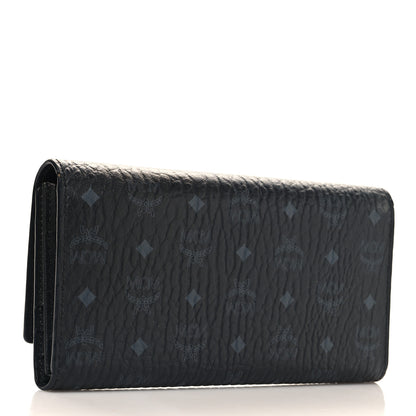 MCM Visetos Large Tri-Fold Flap Wallet Black 3 of 8