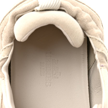 Hermes Suede Goatskin Mens Jet Sneakers 36 Beige Esquisse Glaise 8 of 11