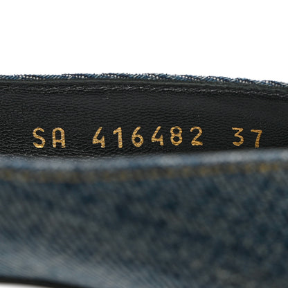 Saint Laurent Denim Classic Paris Escarpin V 105 Skinny Pumps 37 Light Blue 6 of 12