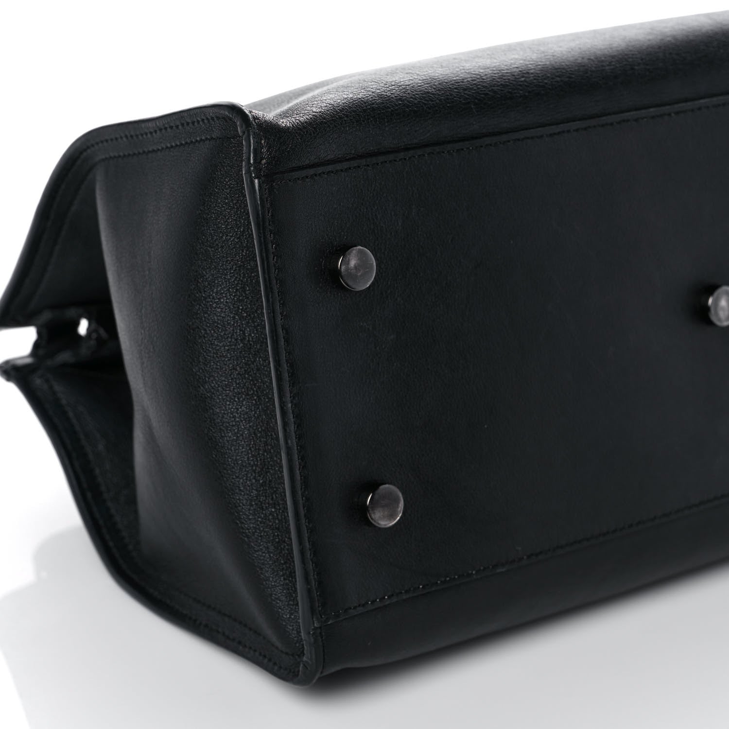 Saint Laurent Calfskin Small Monogram Cabas Black 8 of 12