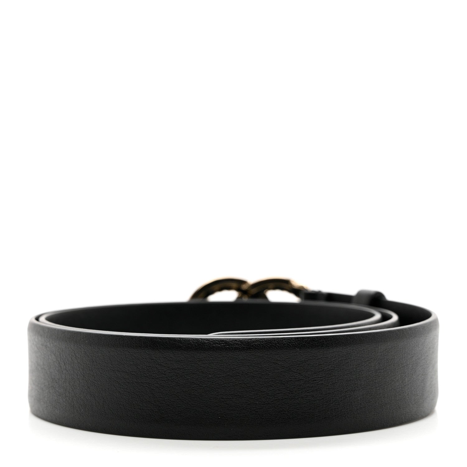 Chanel Calfskin Lambskin CC Chain Belt 85 34 Black Gold 2 of 7