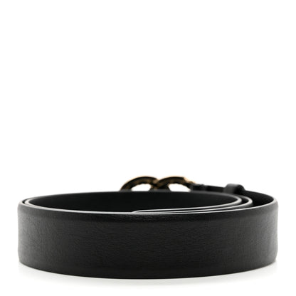 Chanel Calfskin Lambskin CC Chain Belt 85 34 Black Gold 2 of 7