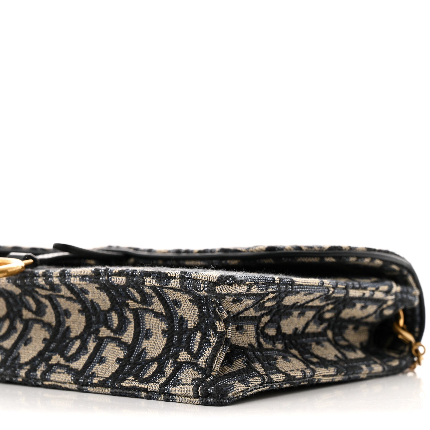 Christian Dior Oblique Saddle Chain Pouch Blue 9 of 9