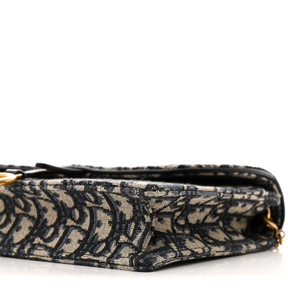Christian Dior Oblique Saddle Chain Pouch Blue 9 of 9