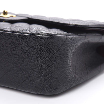 Chanel Caviar Quilted Jumbo Double Flap Black 9 of 10