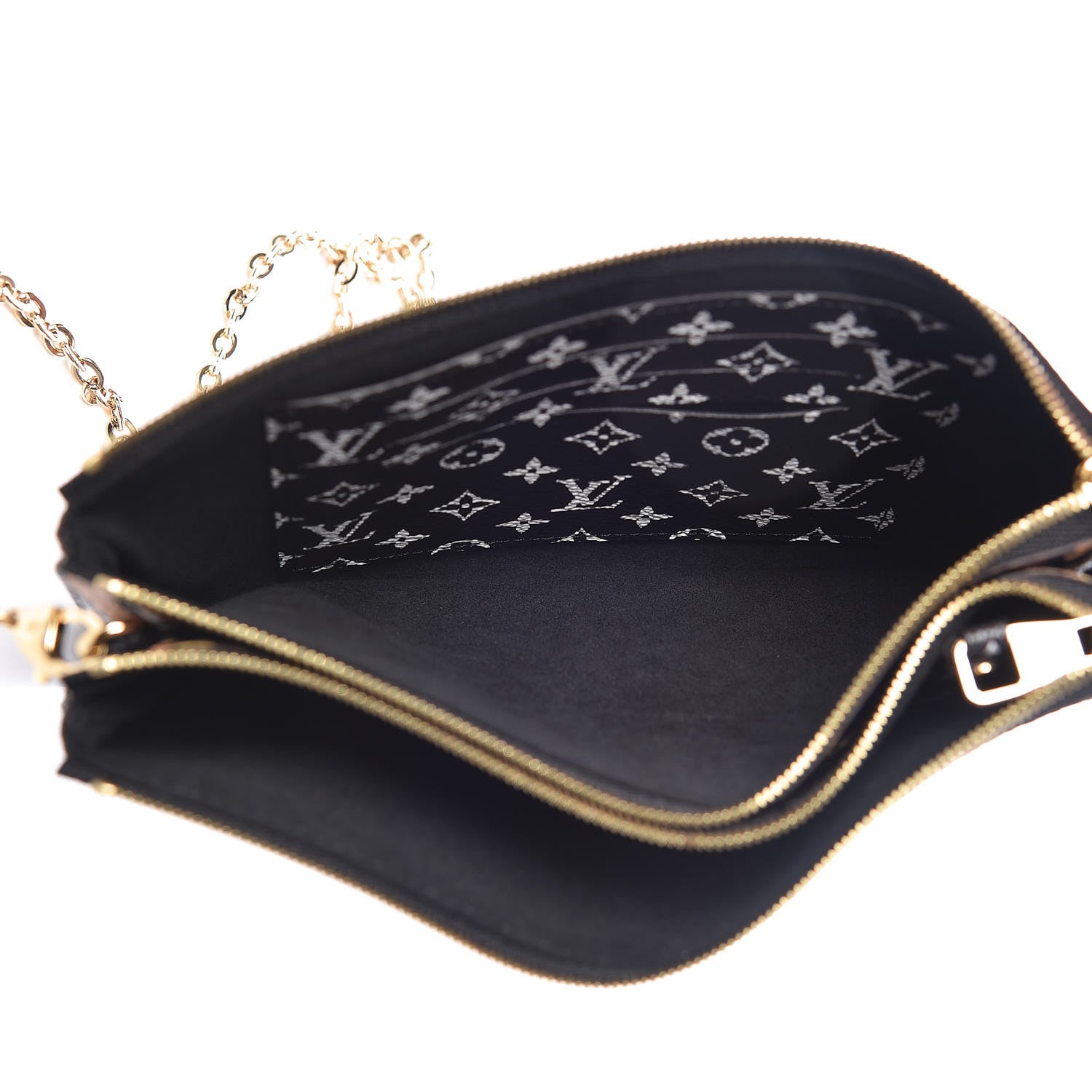 Louis Vuitton Monogram Giant Jungle Pochette Double Zip Black 5 of 10