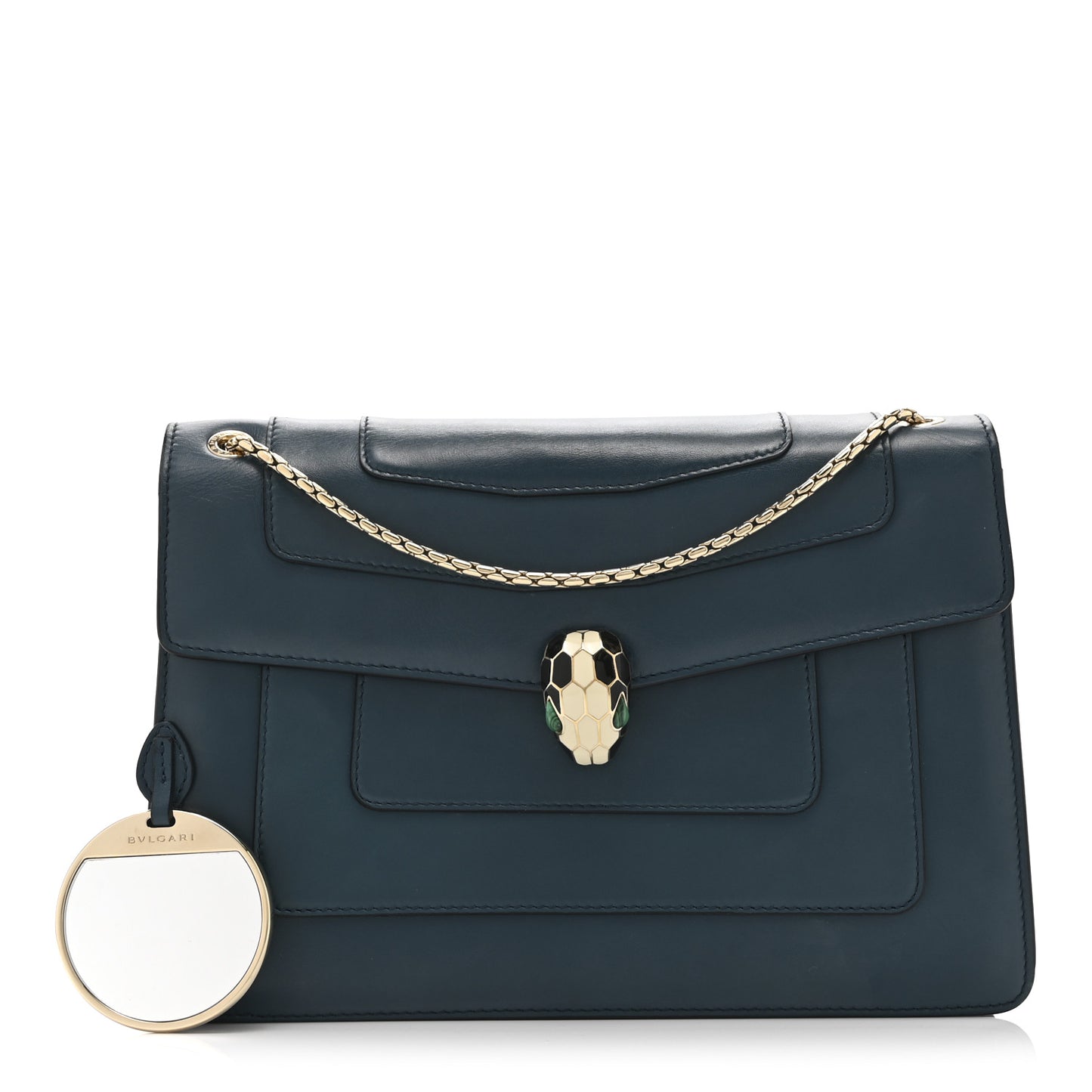 Calfskin Serpenti Forever Shoulder Bag Emerald Green