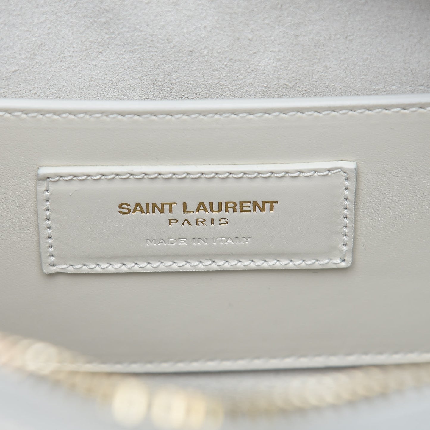 Calfskin Classic Baby Duffle Dove White