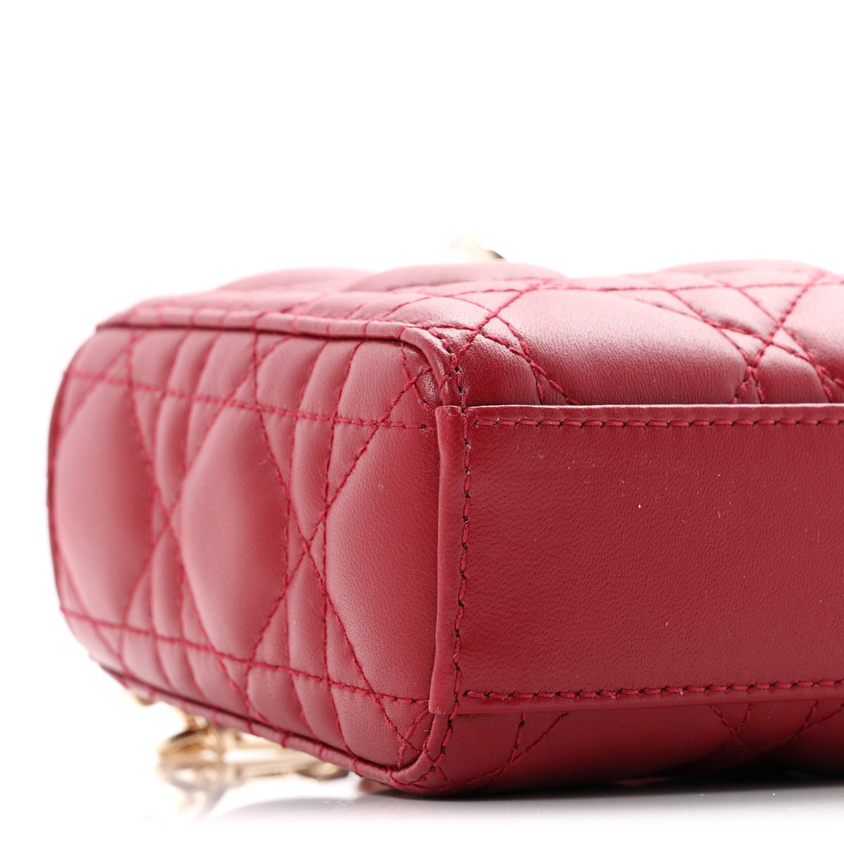 Christian Dior Lambskin Cannage Small Lady D-Joy Bordeaux 9 of 10
