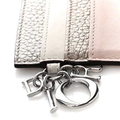 Christian Dior Grained Calfskin Card Holder Pink Multicolor 9 of 11