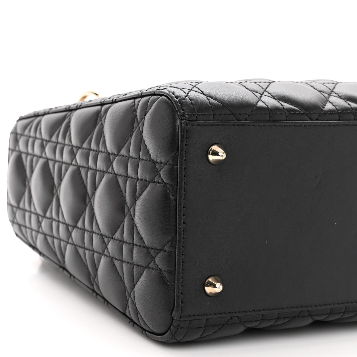 Lambskin Cannage Medium Lady Dior Black