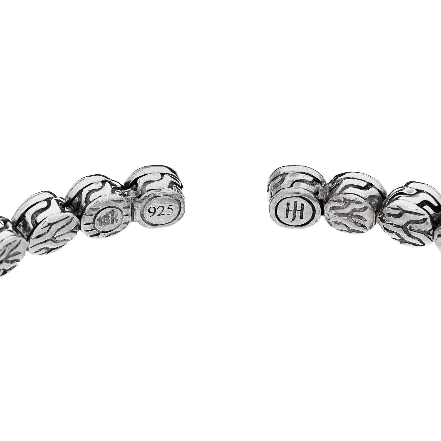 John Hardy Sterling Silver 18K Yellow Gold Dot Flex Bracelet 3 of 4