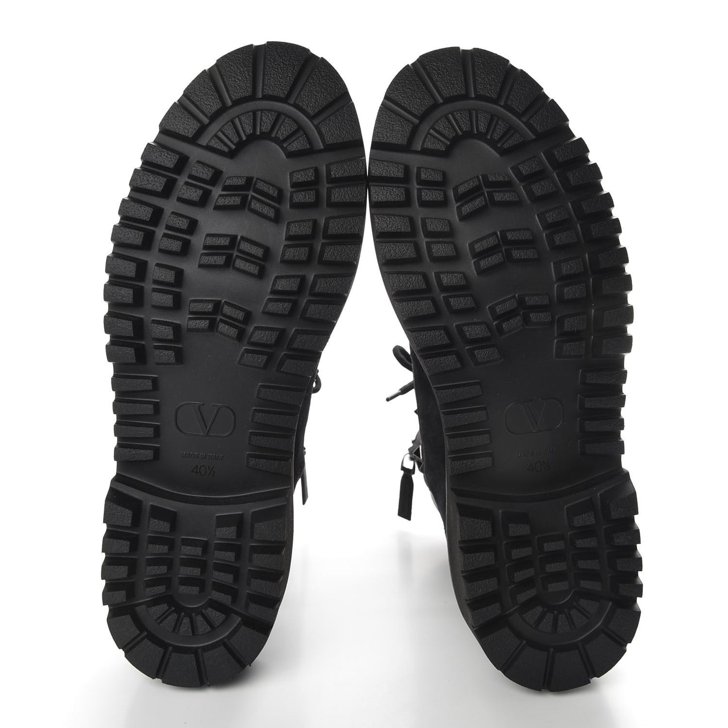 Suede Cap Toe Rockstud Combat Boots 40.5 Black