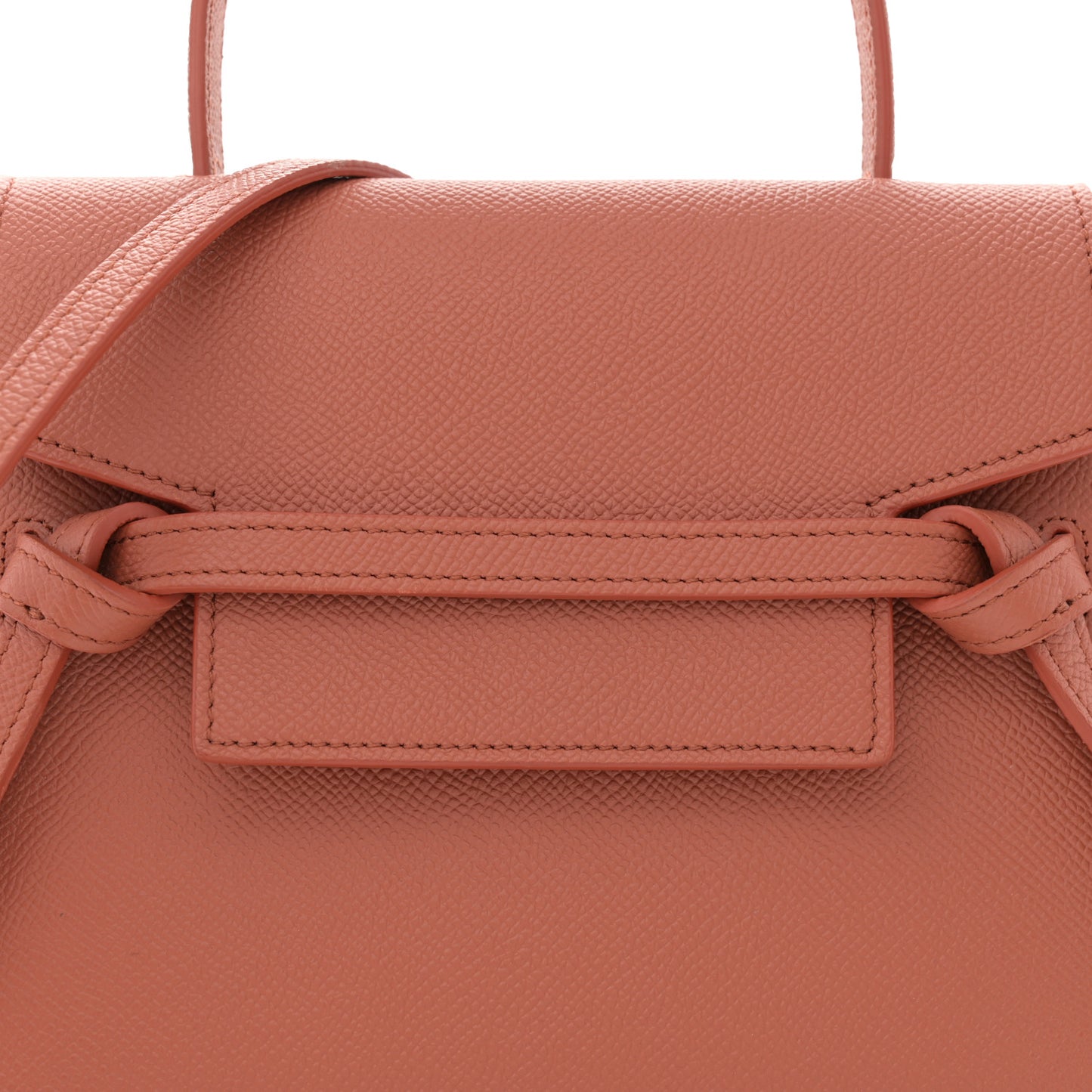 Grained Calfskin Nano Belt Bag Terracotta
