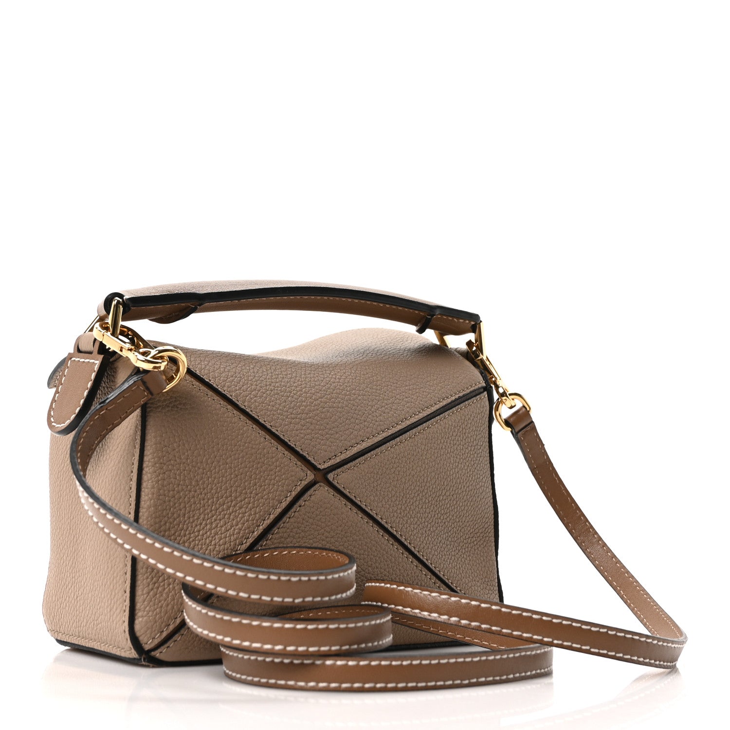LOEWE Puzzle パズル スモール バッグ Sand/Mink Loewe - Puzzle Small - Sand / Mink Calfskin GHW - Pre-Loved – Bagista