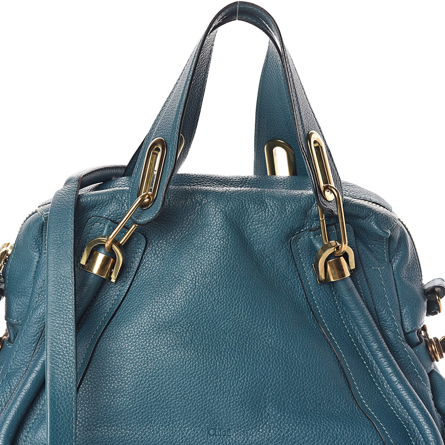 Chloe Calfskin Medium Paraty Peacock Blue 7 of 11