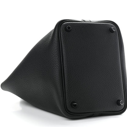 Hermes Taurillon Clemence Monochrome Picotin Lock 18 PM Black 9 of 11