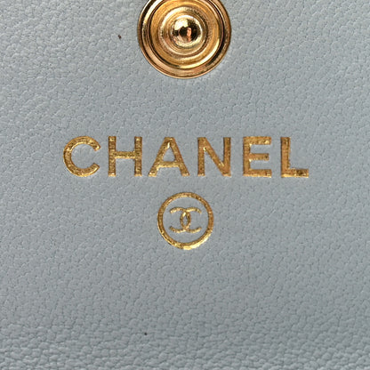 Chanel Lambskin Quilted 19 Flap Card Holder Light Blue 5 of 12