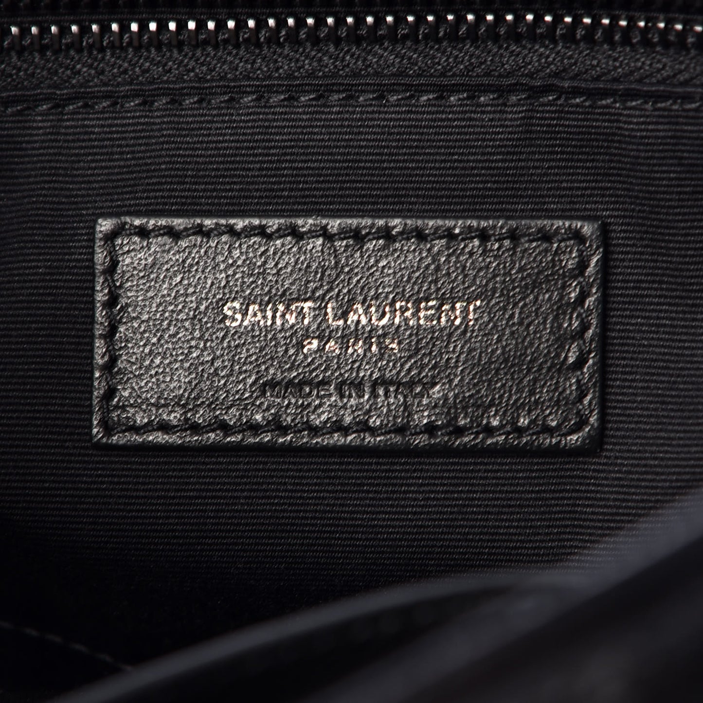 Crinkled Calfskin Matelasse Monogram Medium Niki Chain Satchel Black