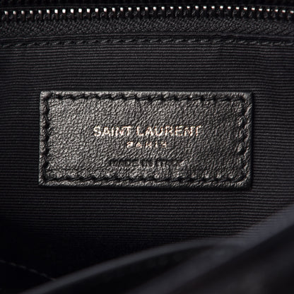 Saint Laurent Crinkled Calfskin Matelasse Monogram Medium Niki Chain Satchel Black 8 of 12