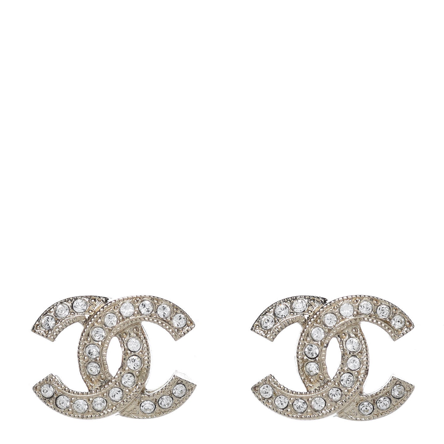 Crystal Mini CC Earrings Gold