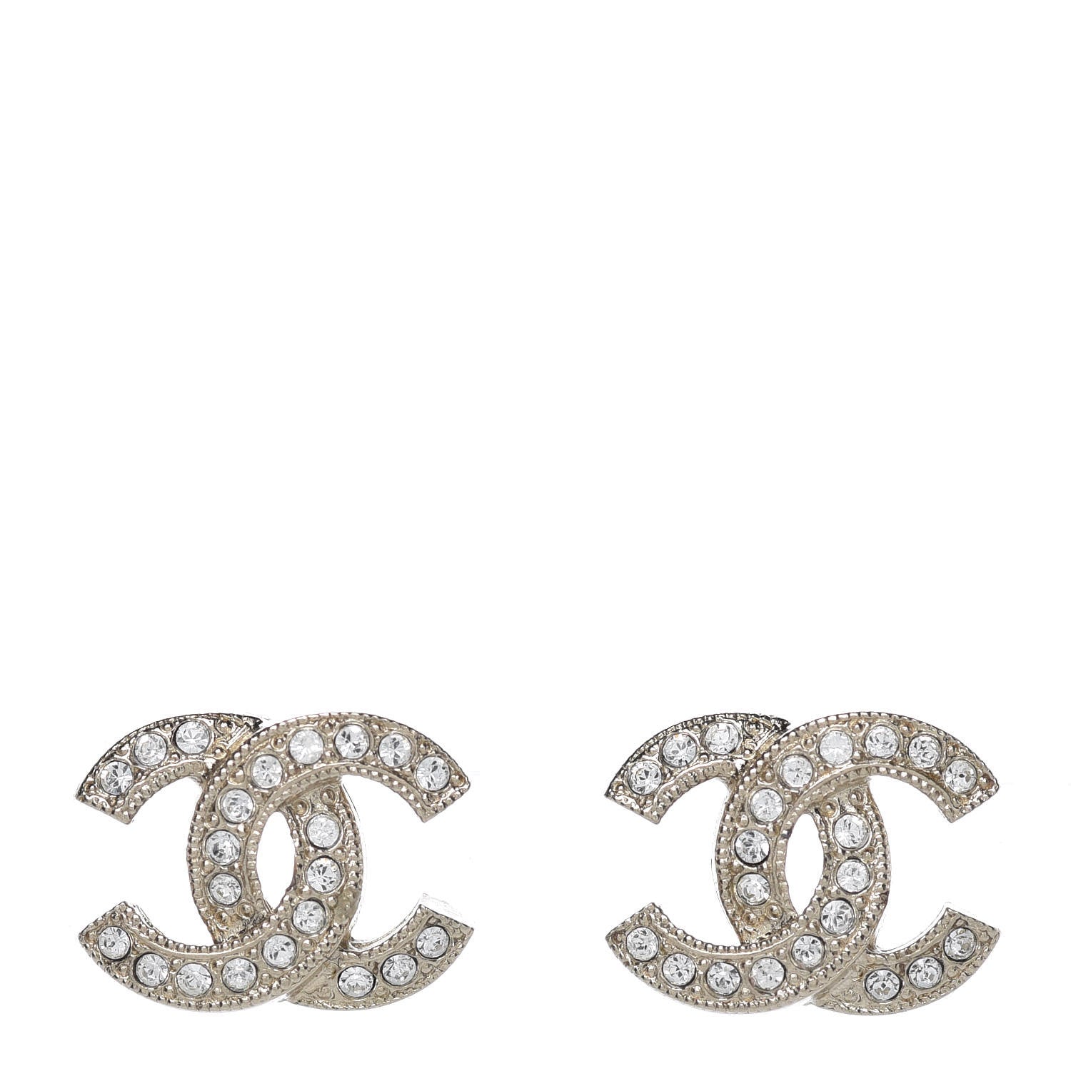 Chanel Crystal Mini CC Earrings Gold 1 of 5