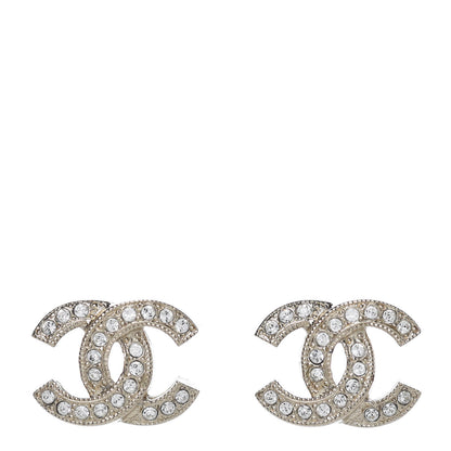 Chanel Crystal Mini CC Earrings Gold 1 of 5