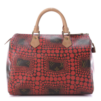 Louis Vuitton Monogram Kusama Town Speedy 30 Red 1 of 9