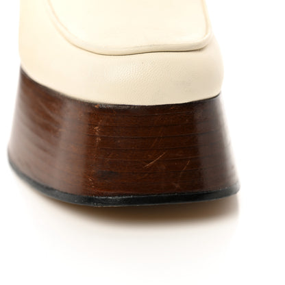 Gucci Malaga Kid Horsebit Platform Loafers 37 Mystic White 15 of 24