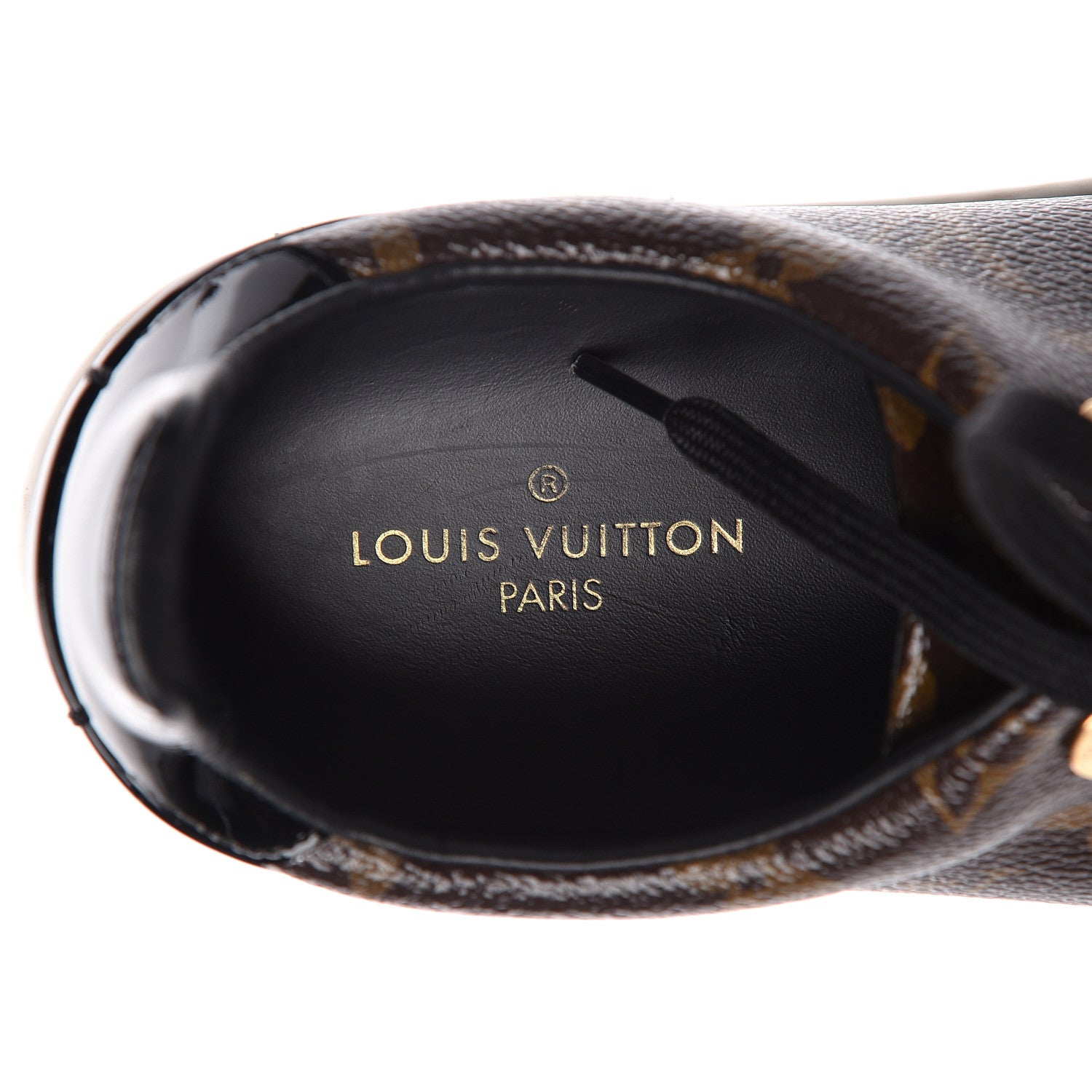 Louis Vuitton Patent Monogram Frontrow Sneakers 38 9 of 10