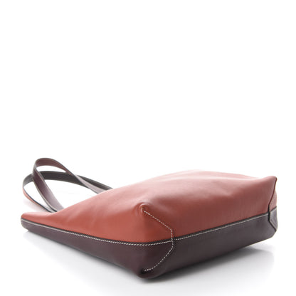 Hermes Veau Sikkim Swift Double Sens 30 Reversible Tote Ebene Rouge H Brique Prune 4 of 21