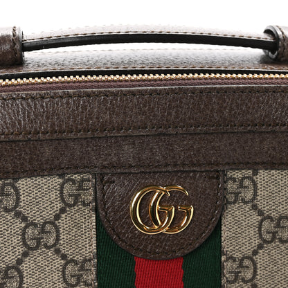 Gucci GG Supreme Monogram Web Small Ophidia Top Handle Shoulder Bag Brown 13 of 14